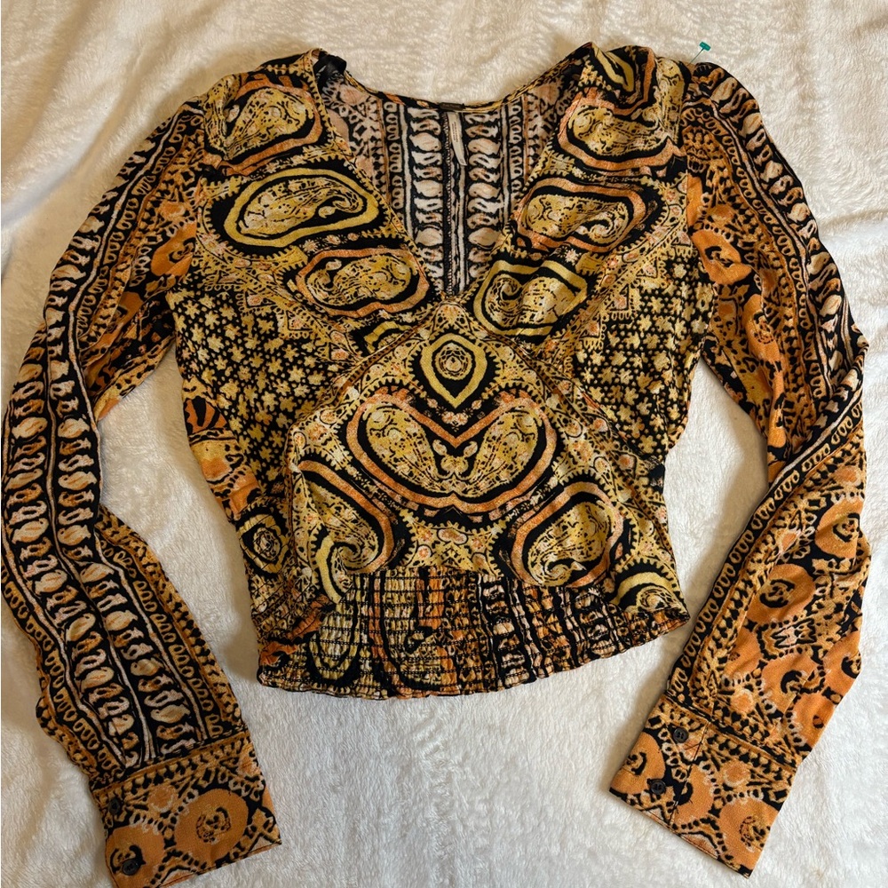 FREE PEOPLE BOHO BLOUSE~ STUNNING - Picture 2 of 5